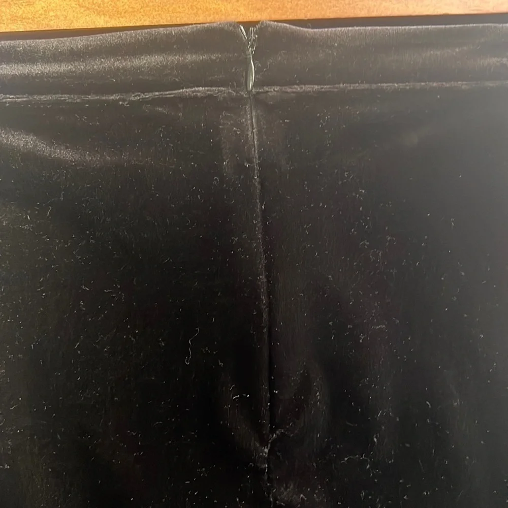 Gianni Bini Layla Skirt Midi Black Velvet Ruffle Hem Tiered Size Large - Picture 5 of 9